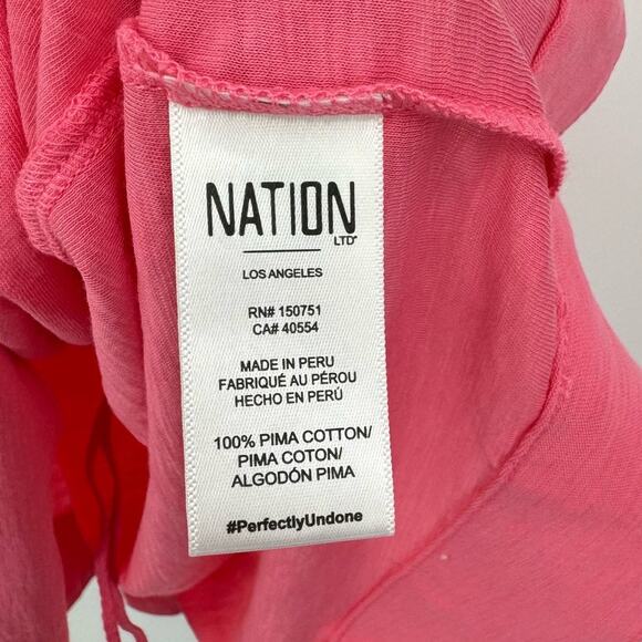Nation LTD | Pima Cotton Tank Dress in Flamingo Pink S - Picture 10 of 11